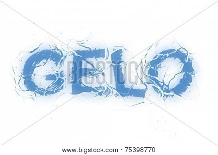 Gelo (Text series) isolated on white background