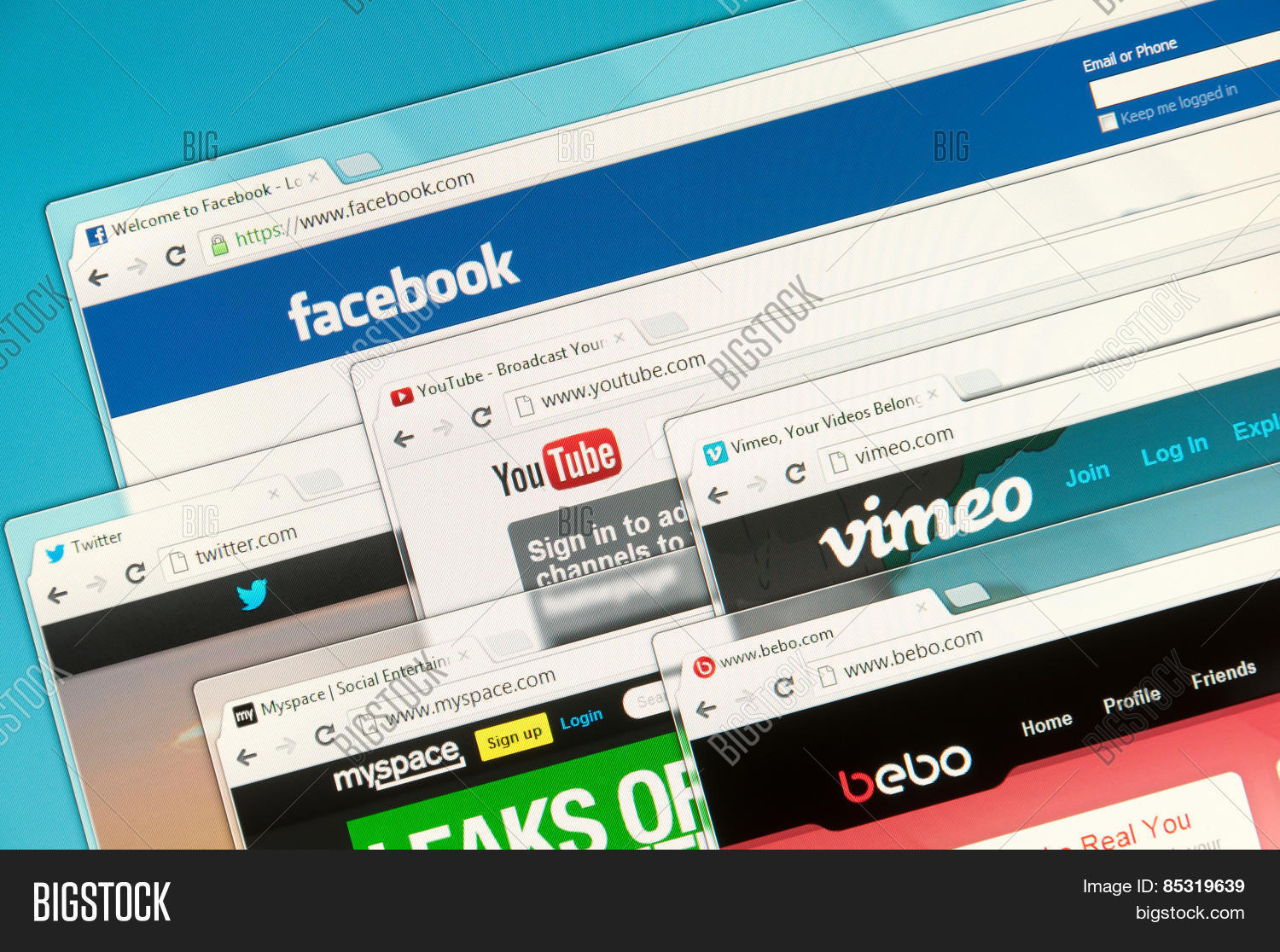 social networks on image photo free trial bigstock
