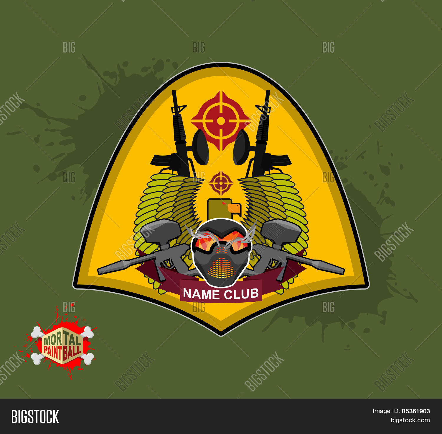 Paintball Team Logo Vector & Photo (Free Trial) Bigstock
