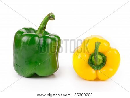 Green and yellow peppers