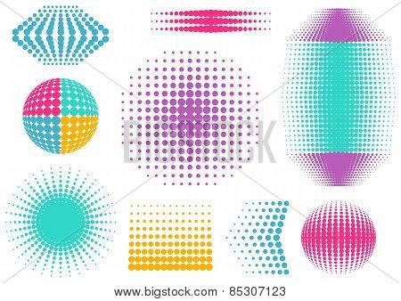 Vector Halftone Design Elements