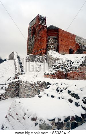 Upper Castle Keep On Gediminas Hill Is A Part Of Vilnius Castle Complex