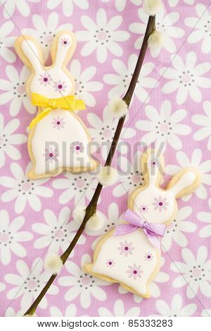 Easter bunny sugar cookies