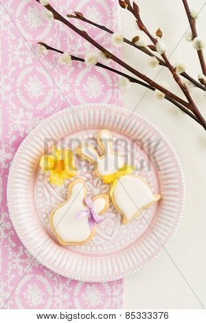 Easter bunny sugar cookies