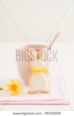 Easter bunny sugar cookie