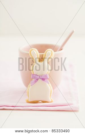 Easter bunny sugar cookie
