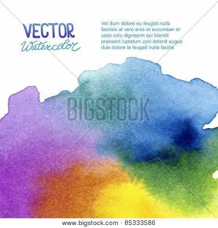 Absctract background with watercolor splash