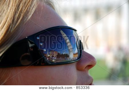 선글라스에 반사