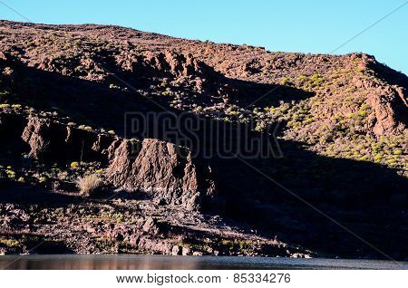 Volcanic Rock Basaltic Formation in Gran Canaria