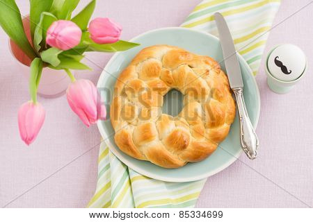 Easter breakfast table