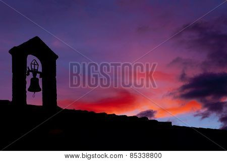 Silhouette Of Old Belfry