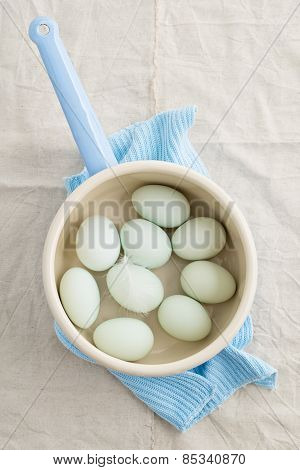 Eggs In A Strainer