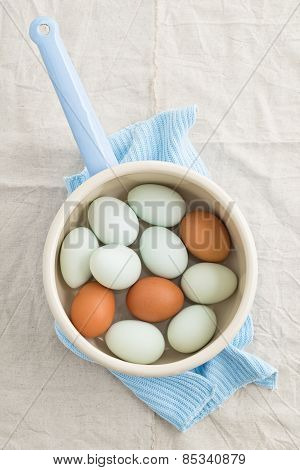 Eggs In A Strainer