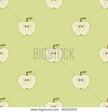 Seamless pattern with apples