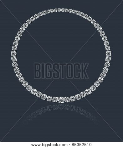 Magnificent round diamonds necklace