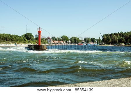 Seaport in Mrzezyno in Poland
