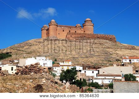 White town and castle, La Calahorra.