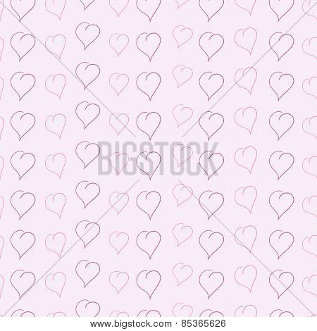 Background With Sketched Hearts