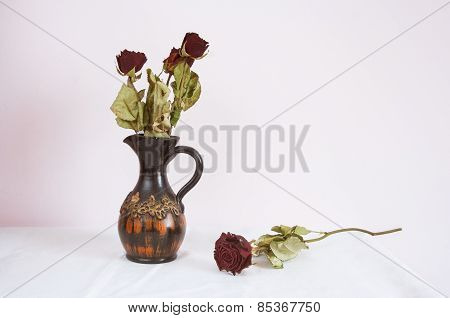 Dry Rose Flowers