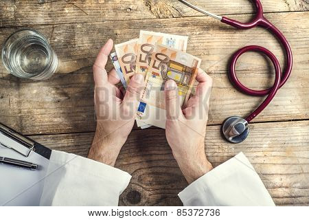 Desk of doctor