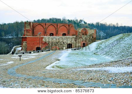 Upper Castle Keep On Gediminas Hill Is A Part Of Vilnius Castle Complex