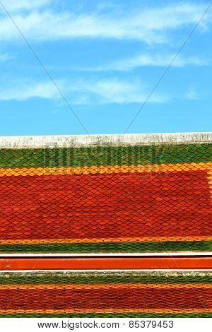 Bangkok  Asia  Thailand Abstract Cross Colors Roof Wat  Palaces