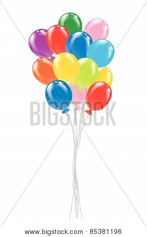Flying Balloons Isolated