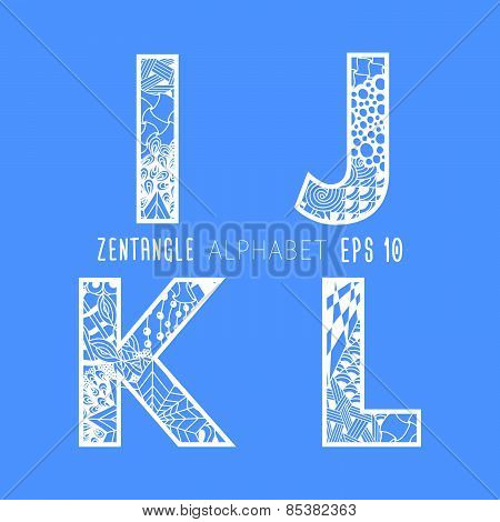 Vector set of  letters.