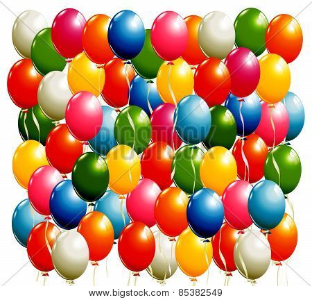 Flying Balloons Background