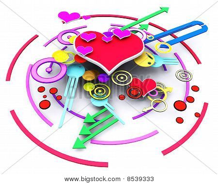 Coeur Message abstrait