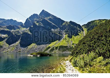 The View From The Trail On Black Pond And High Tatras