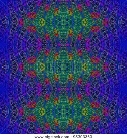 Seamless pattern blue red
