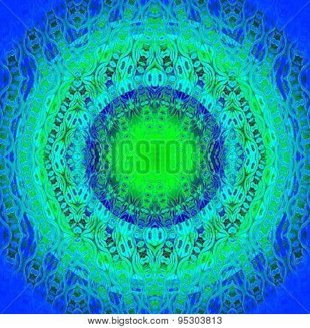 Seamless pattern green blue