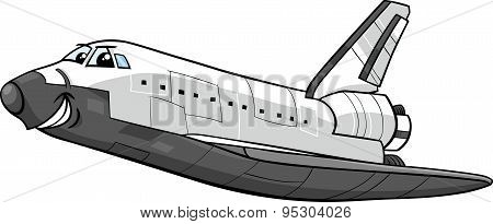 Space Shuttle Cartoon Illustration