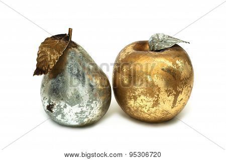 Metallic Pear And Apple