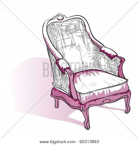 Cosy interior sketch.