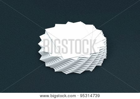 Many Cards Stack Of Paper Template To Presentation
