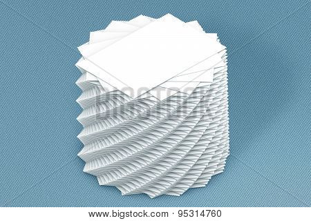 Many Cards Stack Of Paper Template To Presentation