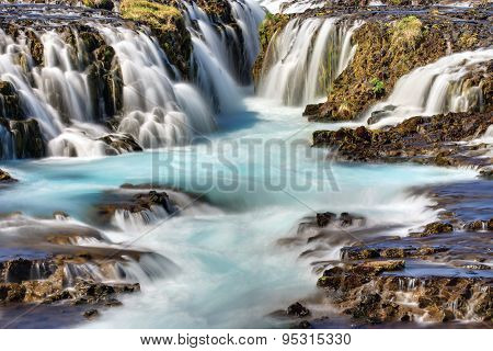 Detail of the Bruarfoss waterfall