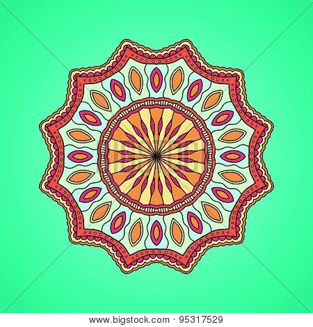 Abstract Vector Illustration Of Ethnic Ornament Mandala