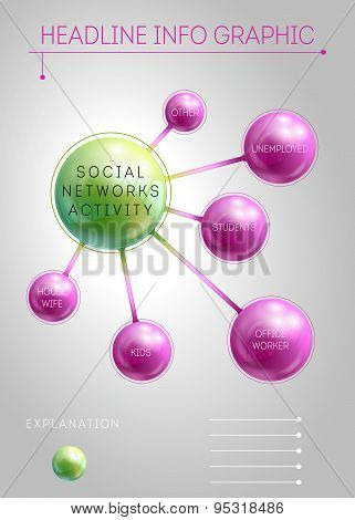 Template Of Page With 3D-effect Metaballs