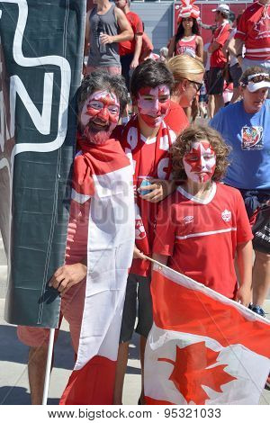 Canadian fans arrive to BC Place