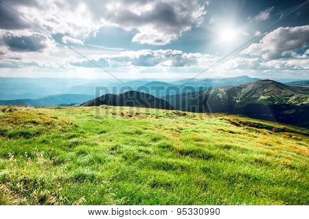 Chorna hora mountain range.  Carpathian mountains. Ukraine