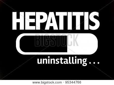 Progress Bar Uninstalling with the text: Hepatitis