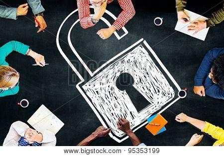 Password Privacy Log in Sucurity Lock Guard Concept