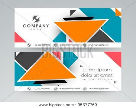 Business banner or website header set for your company and organization.