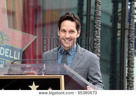 LOS ANGELES - JUL 1:  Paul Rudd at the Paul Rudd Hollywood Walk of Fame Star Ceremony at the El Capitan Theater Sidewalk on July 1, 2015 in Los Angeles, CA