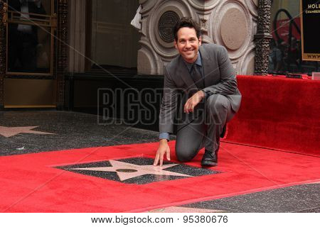 LOS ANGELES - JUL 1:  Paul Rudd at the Paul Rudd Hollywood Walk of Fame Star Ceremony at the El Capitan Theater Sidewalk on July 1, 2015 in Los Angeles, CA