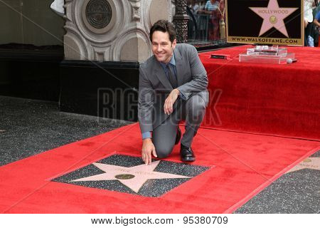 LOS ANGELES - JUL 1:  Paul Rudd at the Paul Rudd Hollywood Walk of Fame Star Ceremony at the El Capitan Theater Sidewalk on July 1, 2015 in Los Angeles, CA