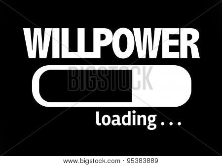 Progress Bar Loading with the text: Willpower 